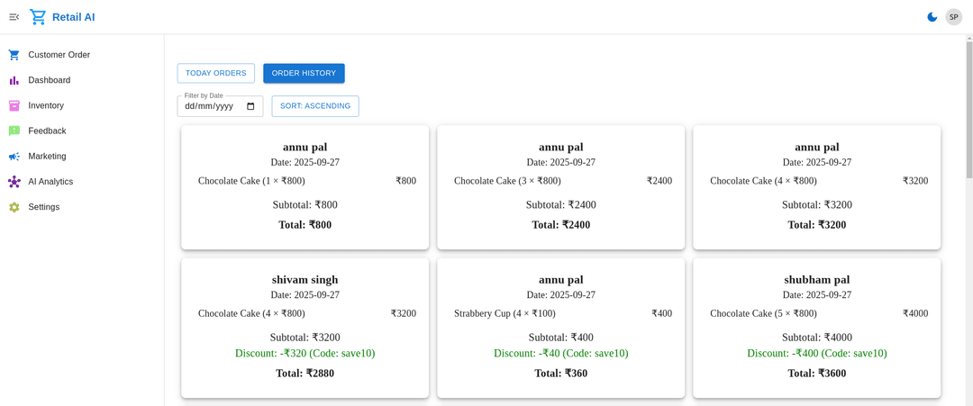 Customer Order Management